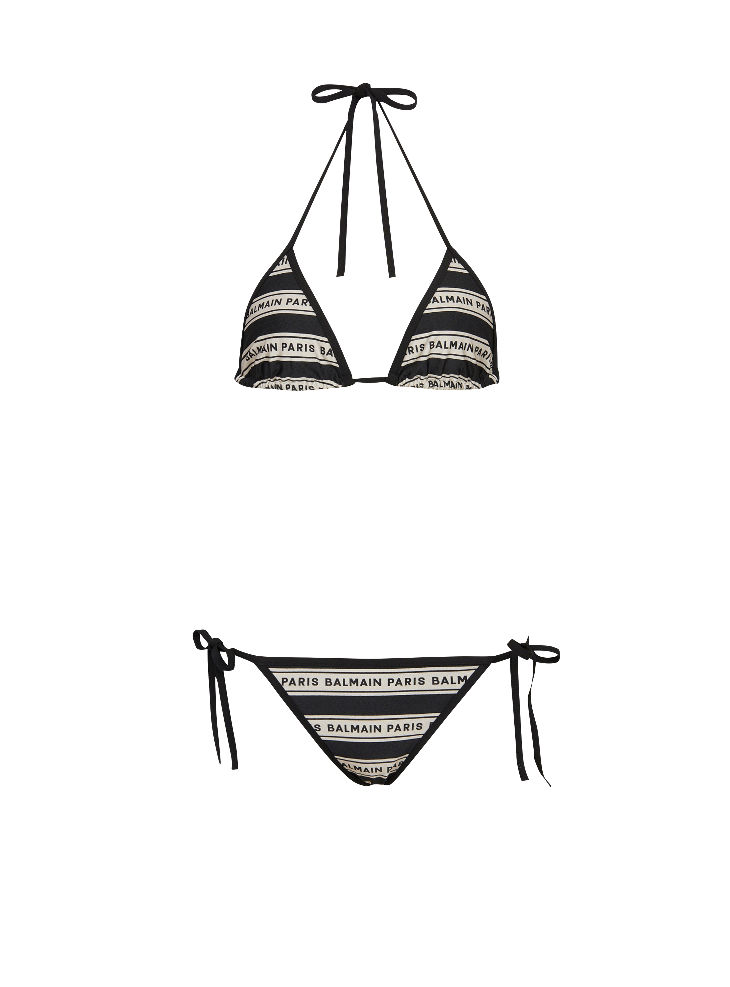 Balmain logo bikini, black