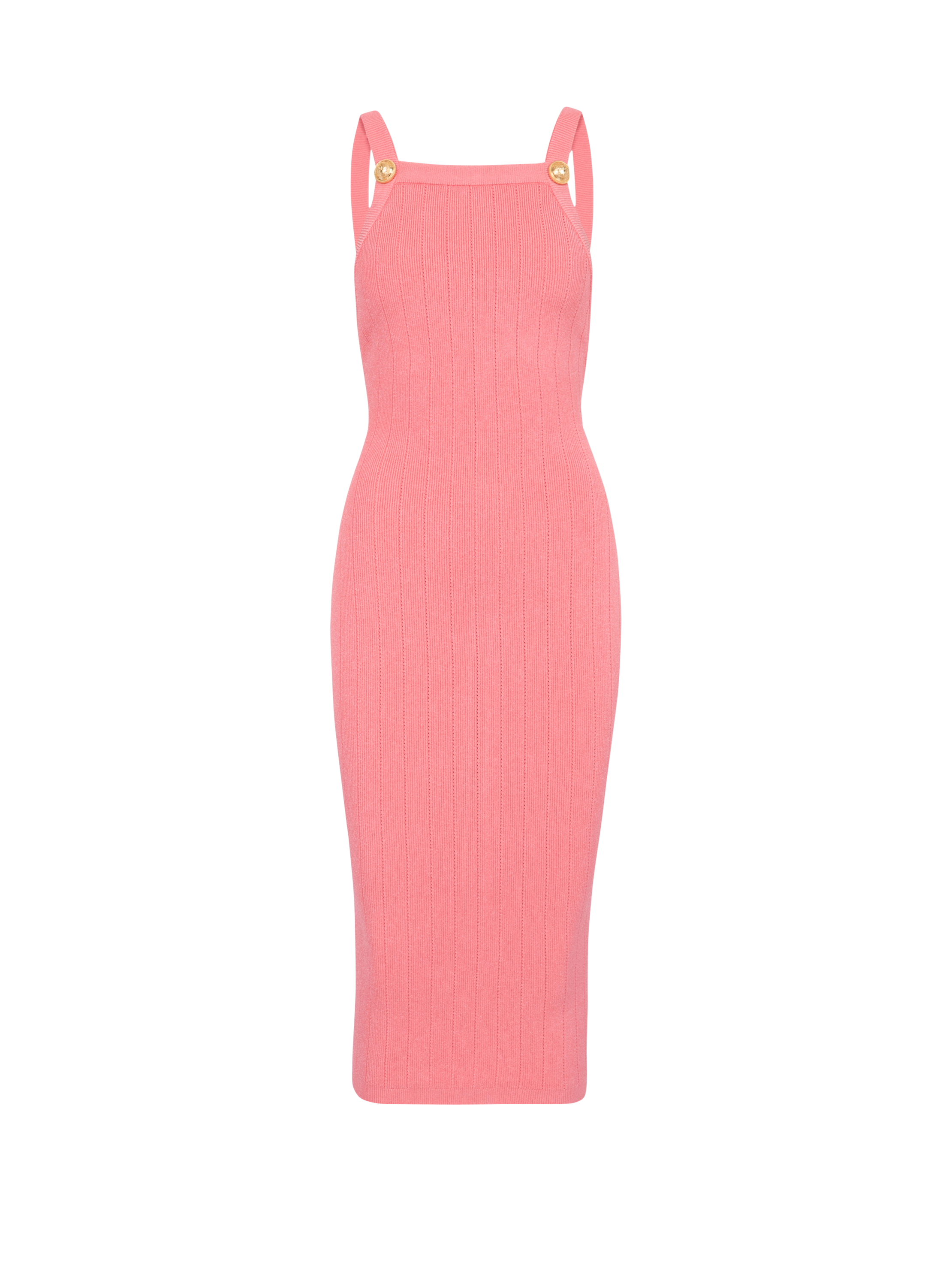 Mid-length eco-designed knit dress 