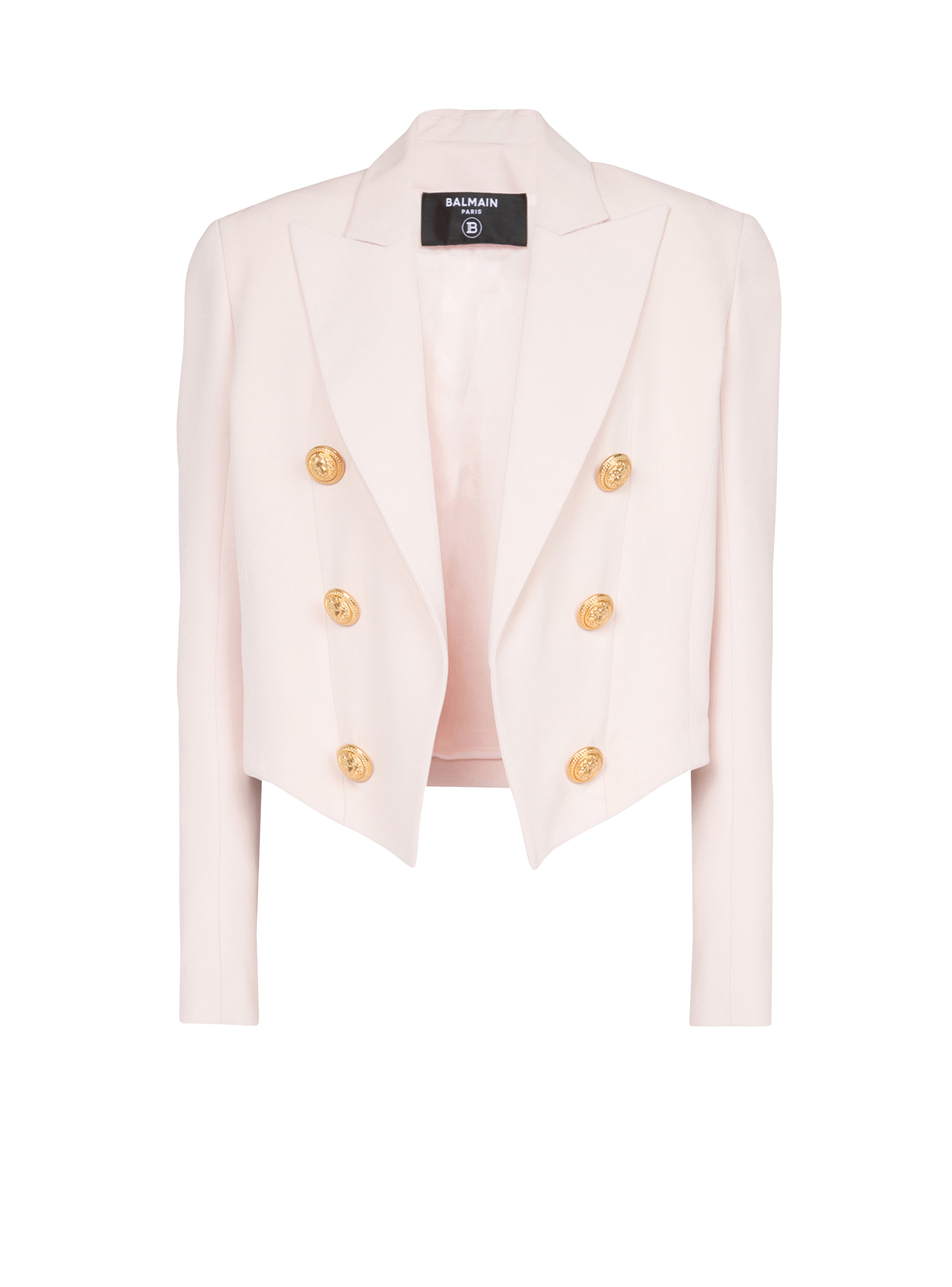 Crêpe spencer jacket, pink