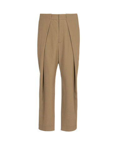 Eco-designed cotton pleated pants
